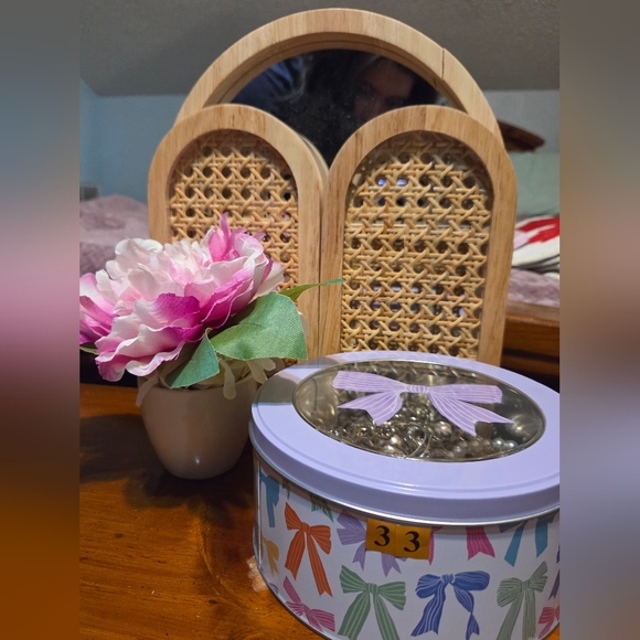 Jewelry - Mystery Mix Silver Tone Jewelry #33 Bow 🎀 Tin Jar | All Wearable | 40+ pieces